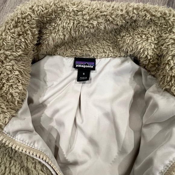Patagonia Women’s Small Retro Pile Soft Sherpa Lined Full Zip Jacket Coat EUC - Picture 5 of 9